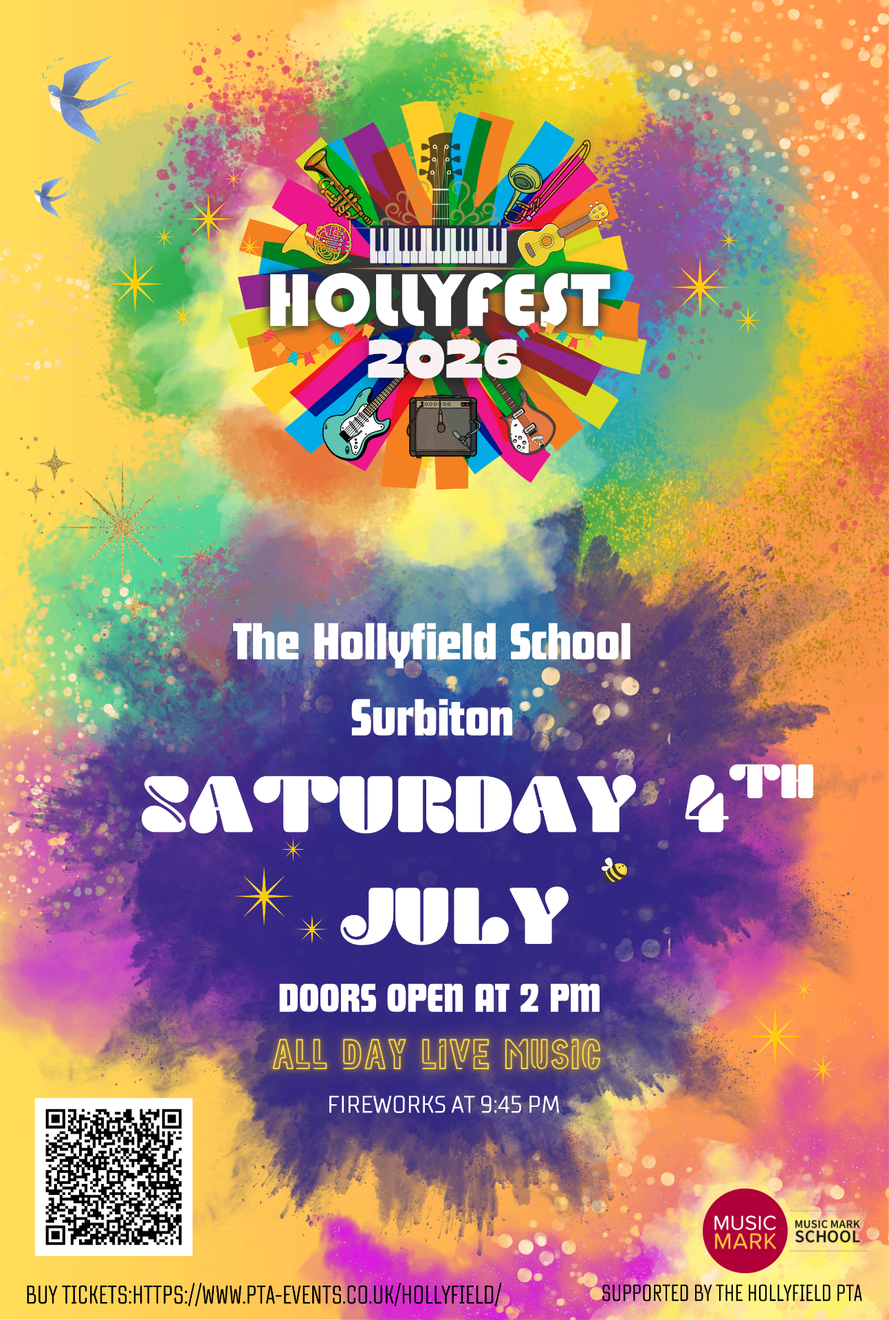 Hollyfield PTA Hollyfest 2026 official poster